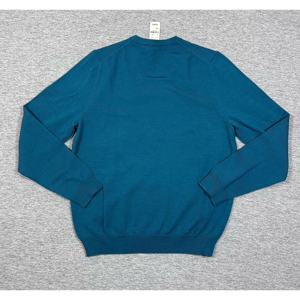 Brooks Brothers Sweater Mens Size Small Blue Merino Wool Blend V-Neck Preppy - Picture 5 of 10